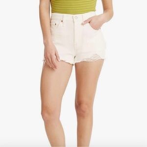 Levi’s 501 Original Classic Cream Denim Shorts